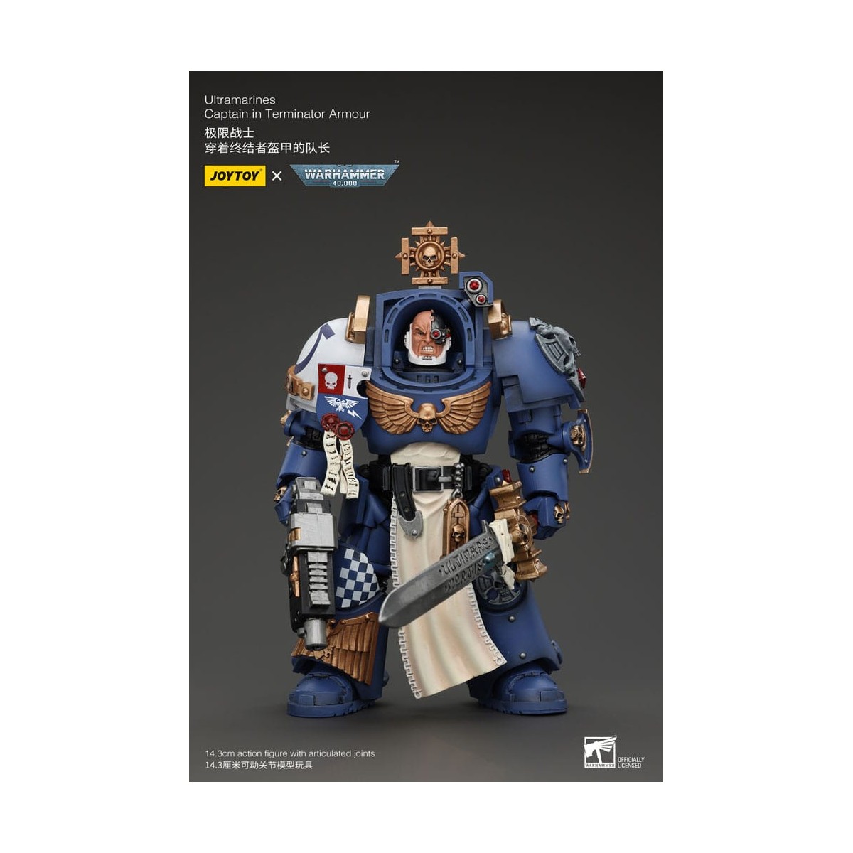 JoyToy - Space Marine - Ultramarines - Capitano Ultramarines in armatura Terminator 1/18
