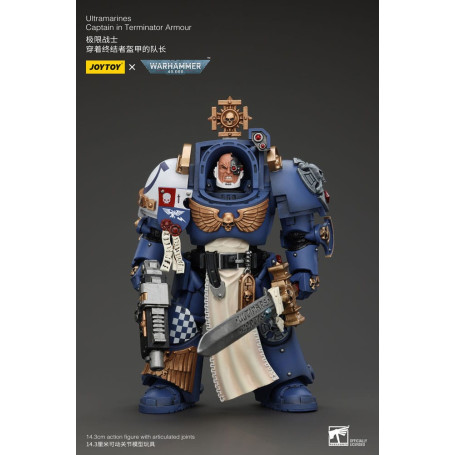 JoyToy - Space Marine - Ultramarines - Capitano Ultramarines in armatura Terminator 1/18