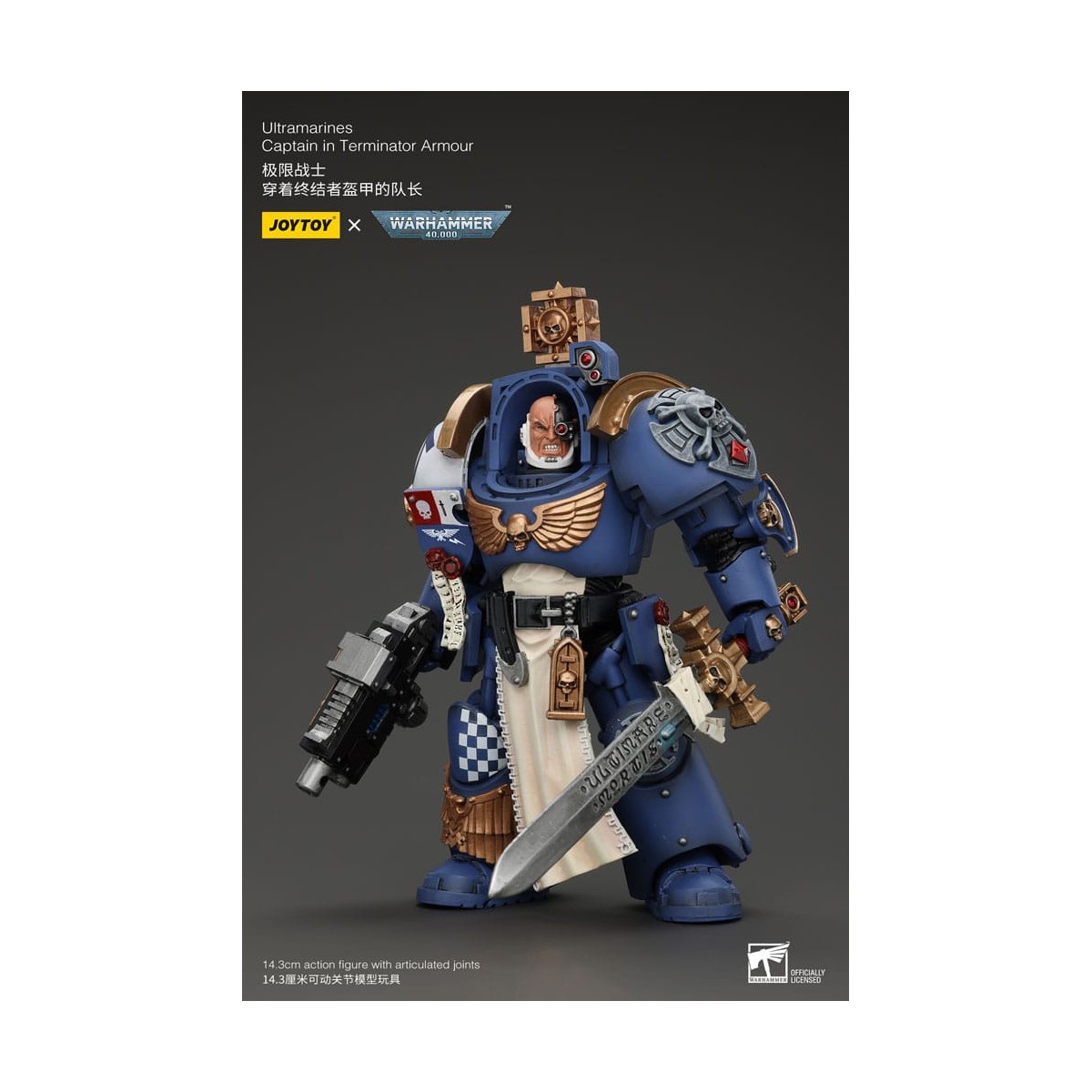 JoyToy - Space Marine - Ultramarines - Capitano Ultramarines in armatura Terminator 1/18