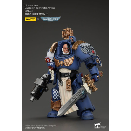 JoyToy - Space Marine - Ultramarines - Capitano Ultramarines in armatura Terminator 1/18