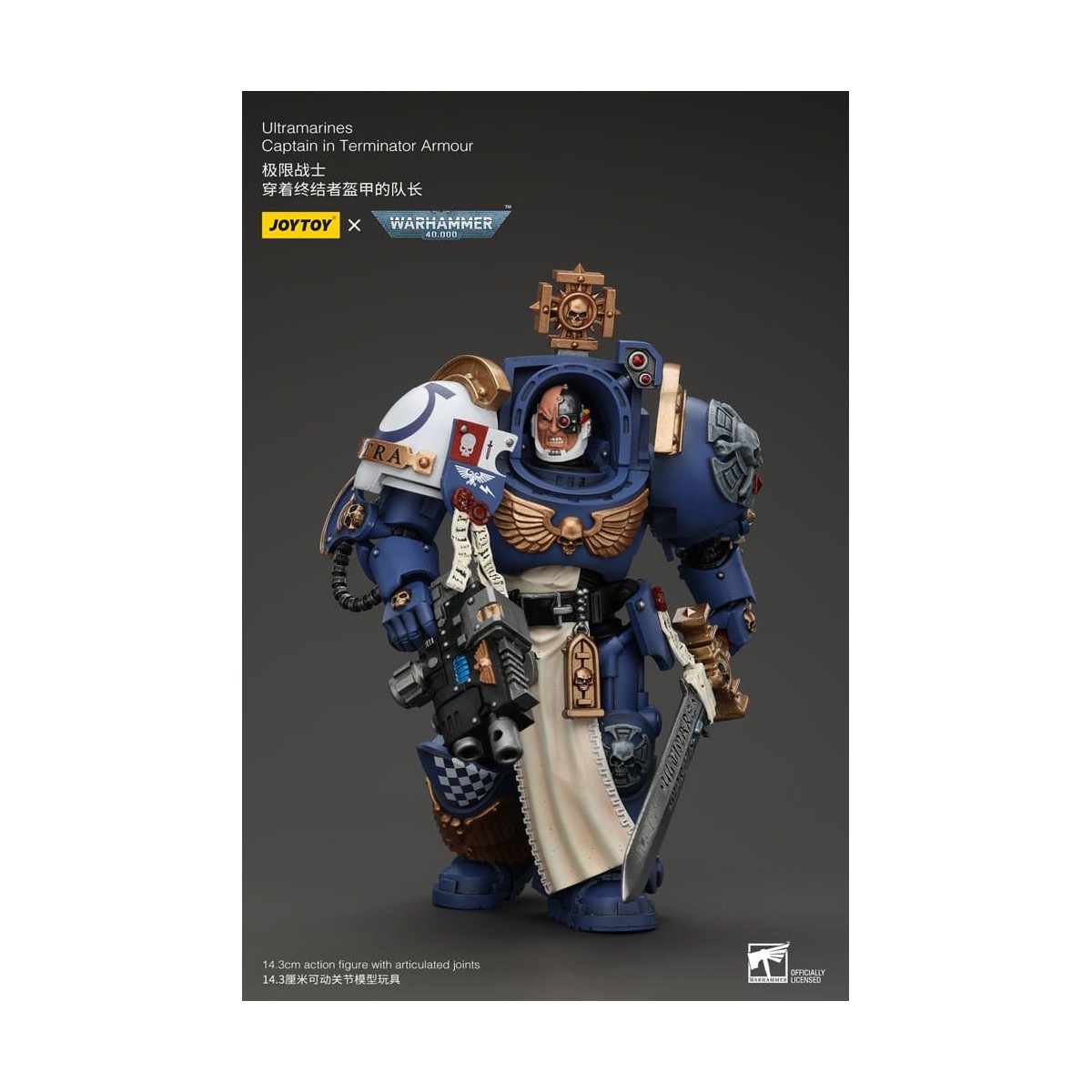 JoyToy - Space Marine - Ultramarines - Capitano Ultramarines in armatura Terminator 1/18