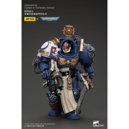 JoyToy - Space Marine - Ultramarines - Capitano Ultramarines in armatura Terminator 1/18
