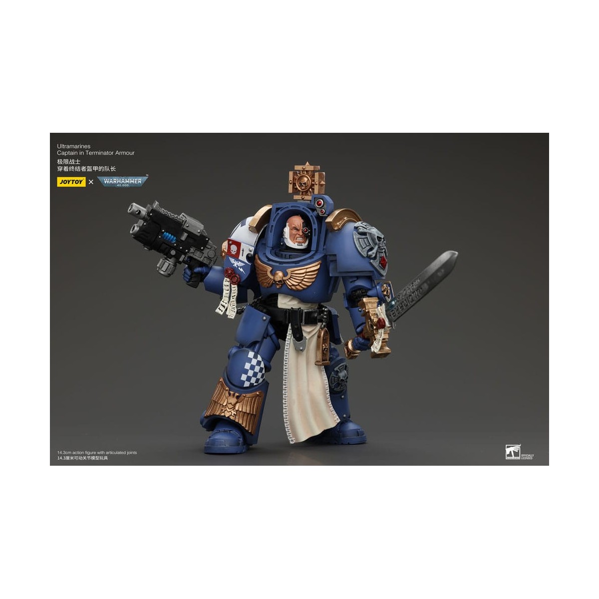 JoyToy - Space Marine - Ultramarines - Capitano Ultramarines in armatura Terminator 1/18