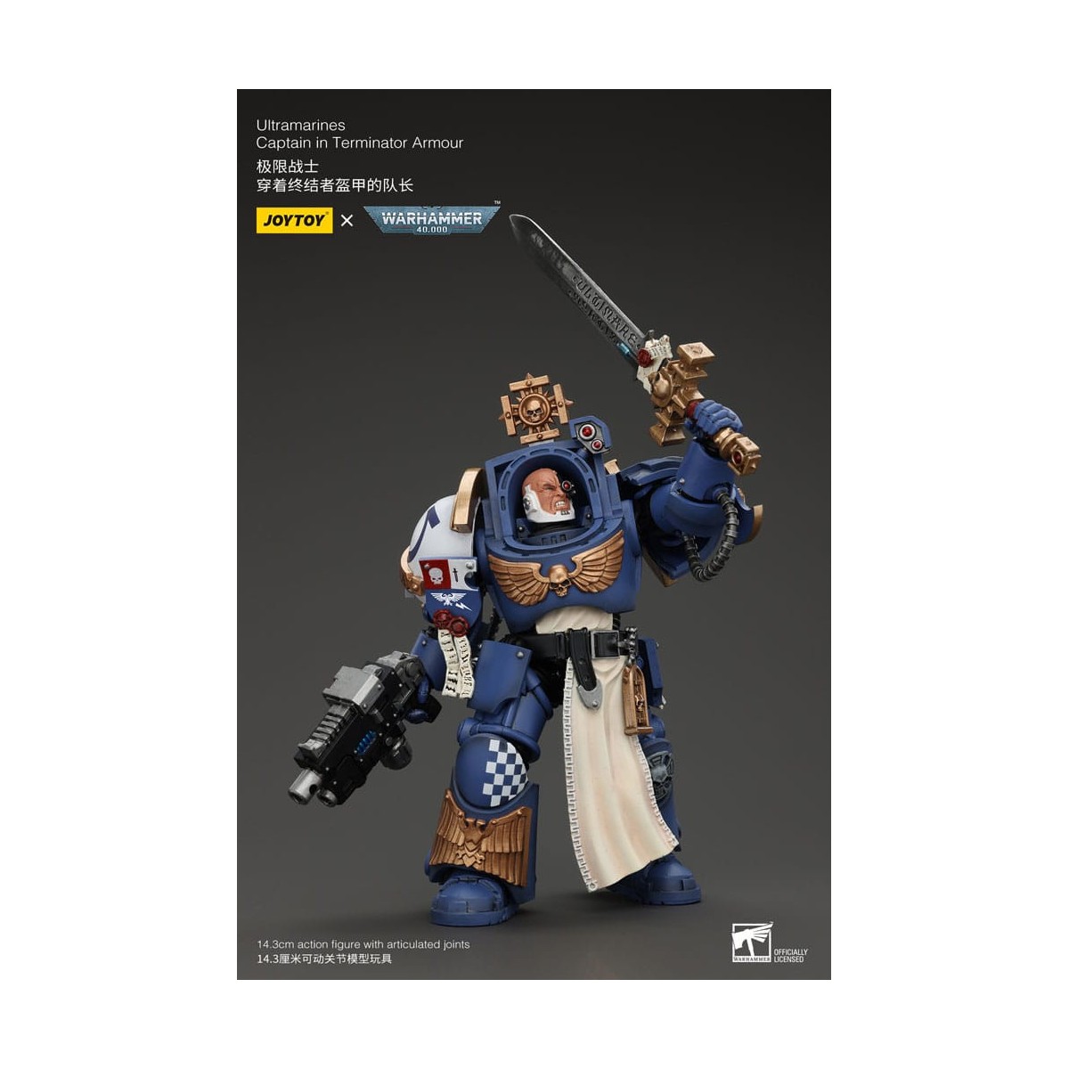 JoyToy - Space Marine - Ultramarines - Capitano Ultramarines in armatura Terminator 1/18