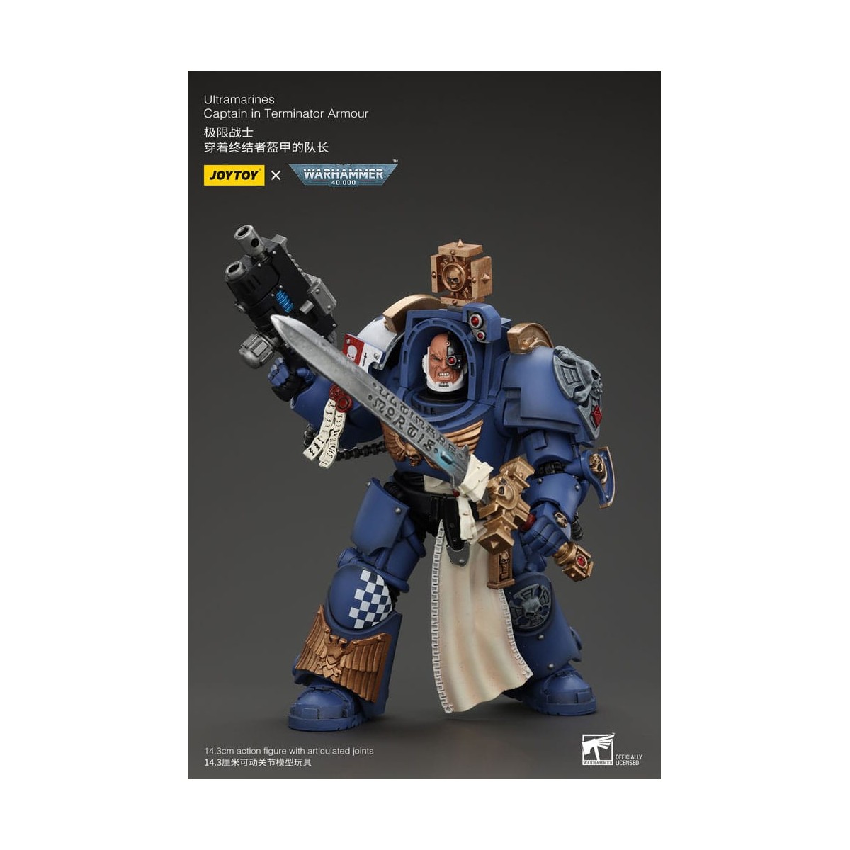 JoyToy - Space Marine - Ultramarines - Capitano Ultramarines in armatura Terminator 1/18