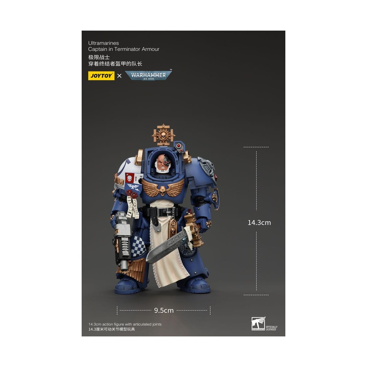 JoyToy - Space Marine - Ultramarines - Capitano Ultramarines in armatura Terminator 1/18