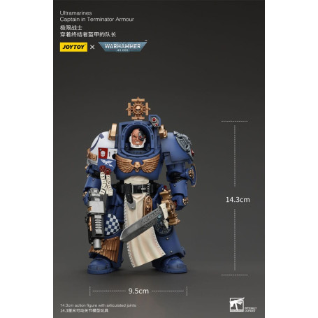 JoyToy - Space Marine - Ultramarines - Capitano Ultramarines in armatura Terminator 1/18