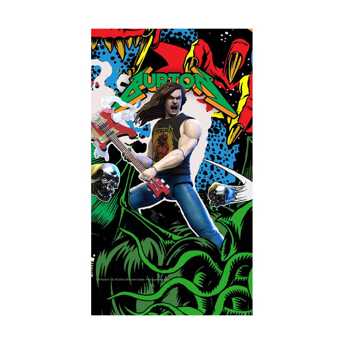 Super 7 - Metallica Wave 2 - Ultimates Cliff Burton "Poster del supereroe