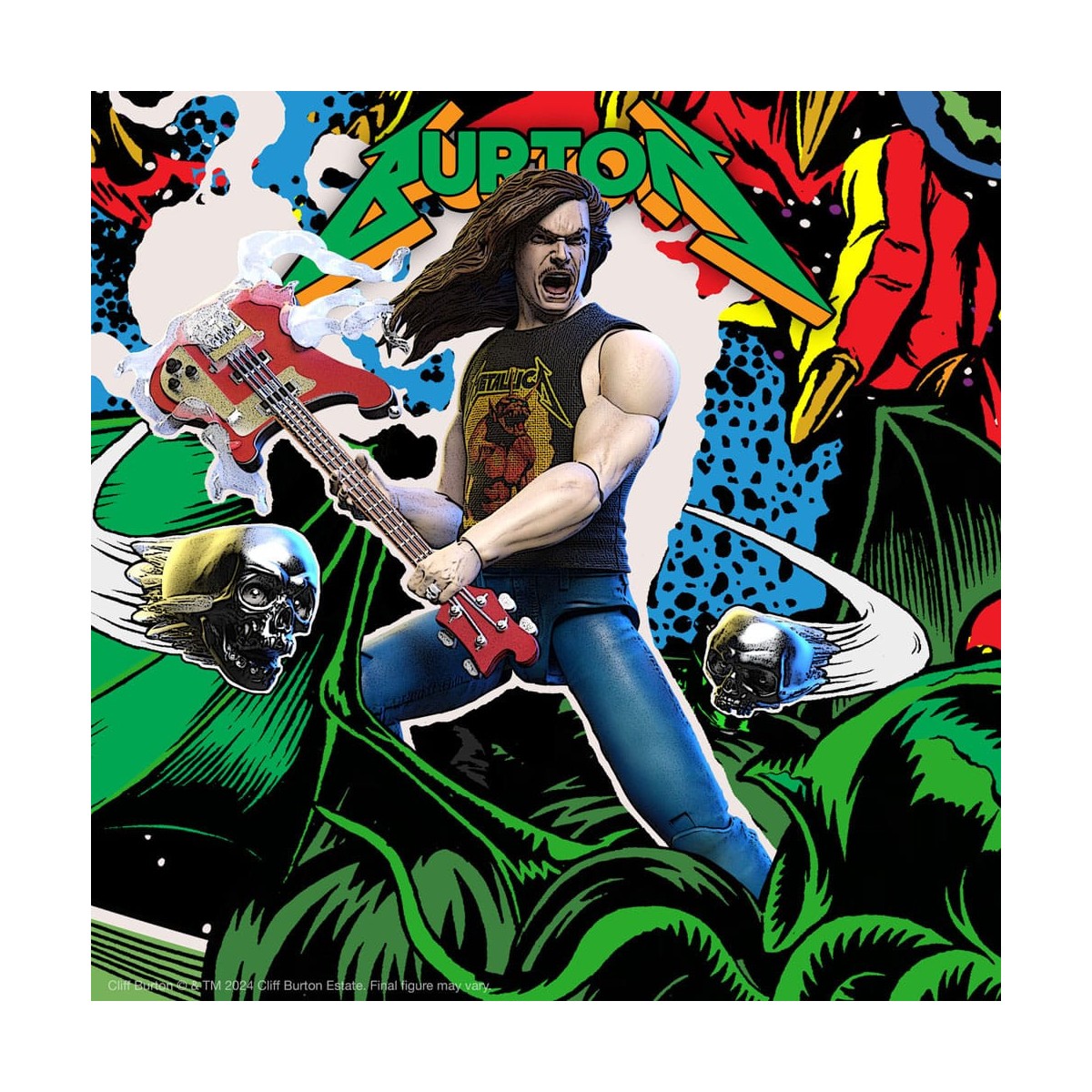 Super 7 - Metallica Wave 2 - Ultimates Cliff Burton "Poster del supereroe