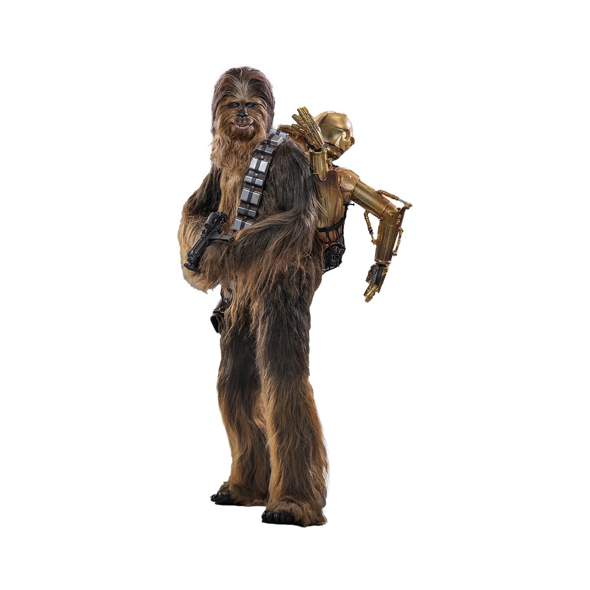 Hot toys Star Wars: Chewbacca con C-3PO smontato MMS 1/6 - L'Impero colpisce ancora