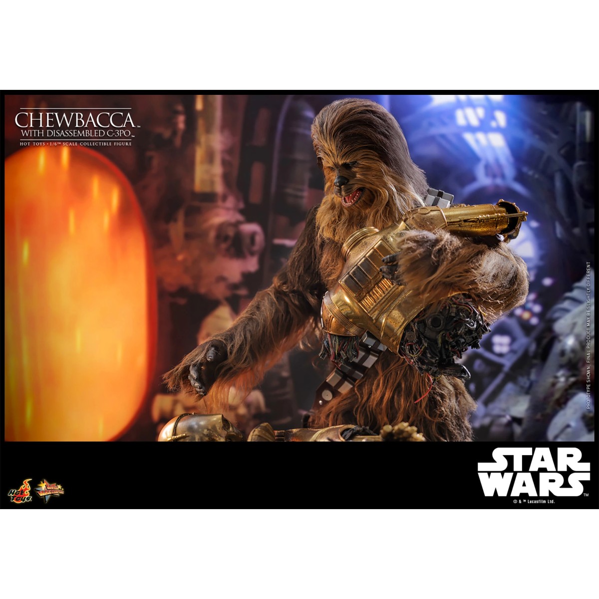 Hot toys Star Wars: Chewbacca con C-3PO smontato MMS 1/6 - L'Impero colpisce ancora