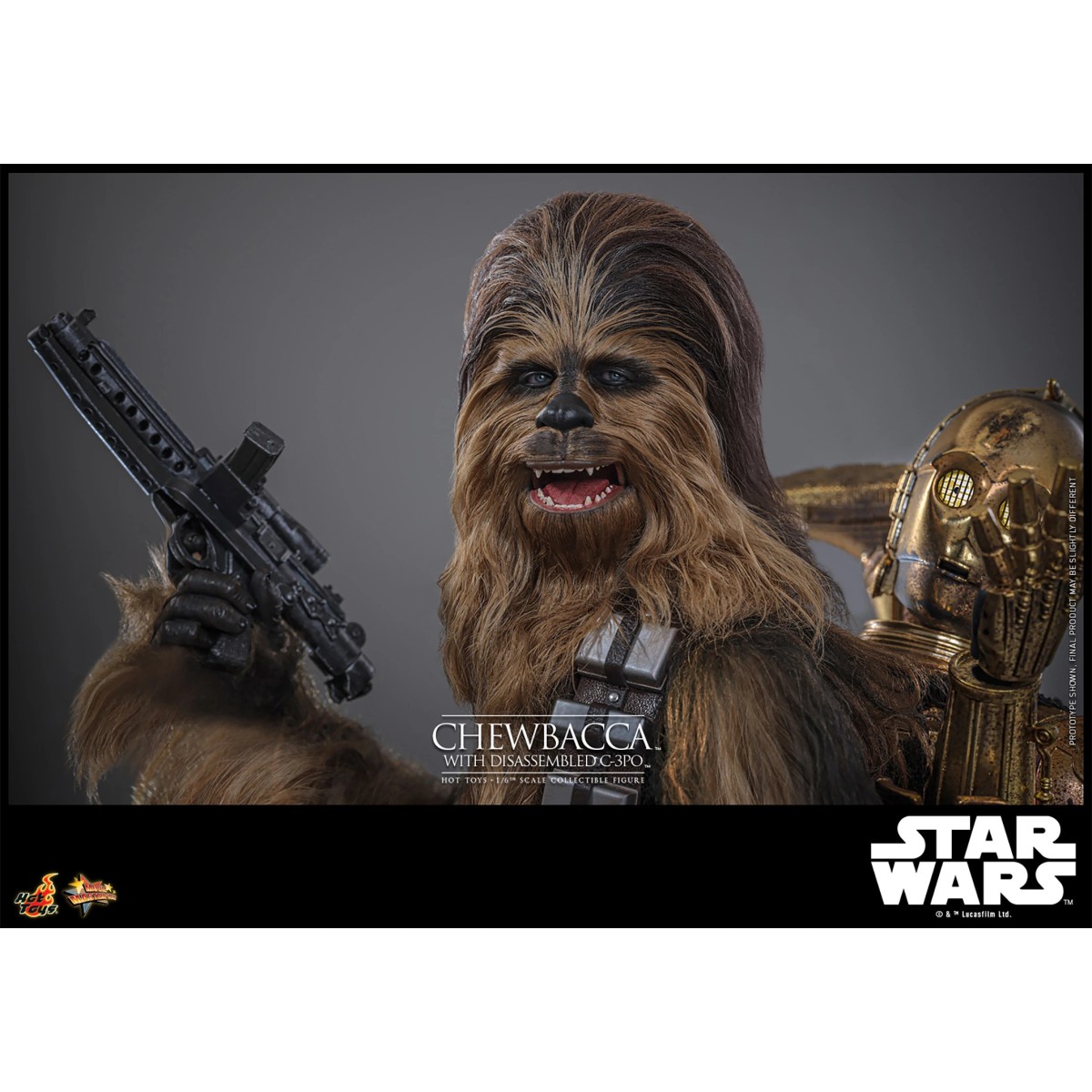 Hot toys Star Wars: Chewbacca con C-3PO smontato MMS 1/6 - L'Impero colpisce ancora