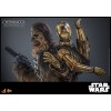 Hot toys Star Wars: Chewbacca con C-3PO smontato MMS 1/6 - L'Impero colpisce ancora