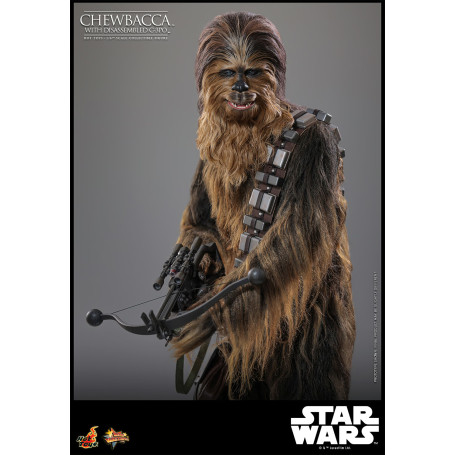 Hot toys Star Wars: Chewbacca con C-3PO smontato MMS 1/6 - L'Impero colpisce ancora