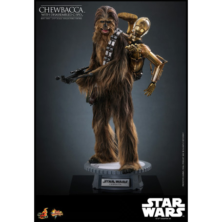 Hot toys Star Wars: Chewbacca con C-3PO smontato MMS 1/6 - L'Impero colpisce ancora