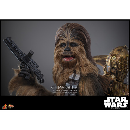 Hot toys Star Wars: Chewbacca con C-3PO smontato MMS 1/6 - L'Impero colpisce ancora