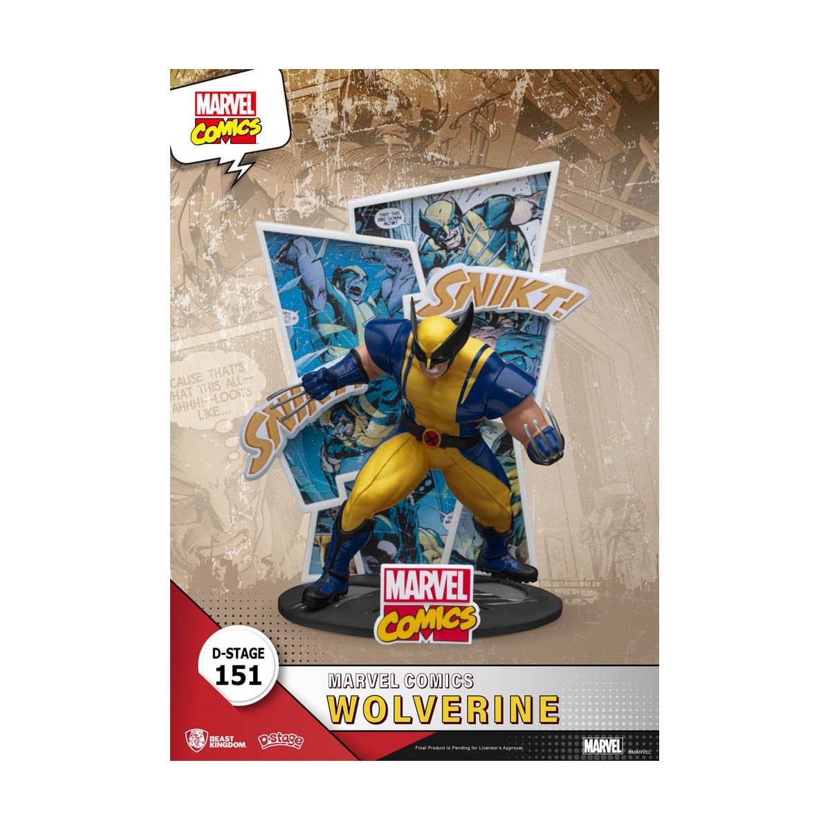 Diorama PVC di Beast Kingdom Marvel Comics - Wolverine D-Stage