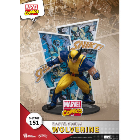 Diorama PVC di Beast Kingdom Marvel Comics - Wolverine D-Stage