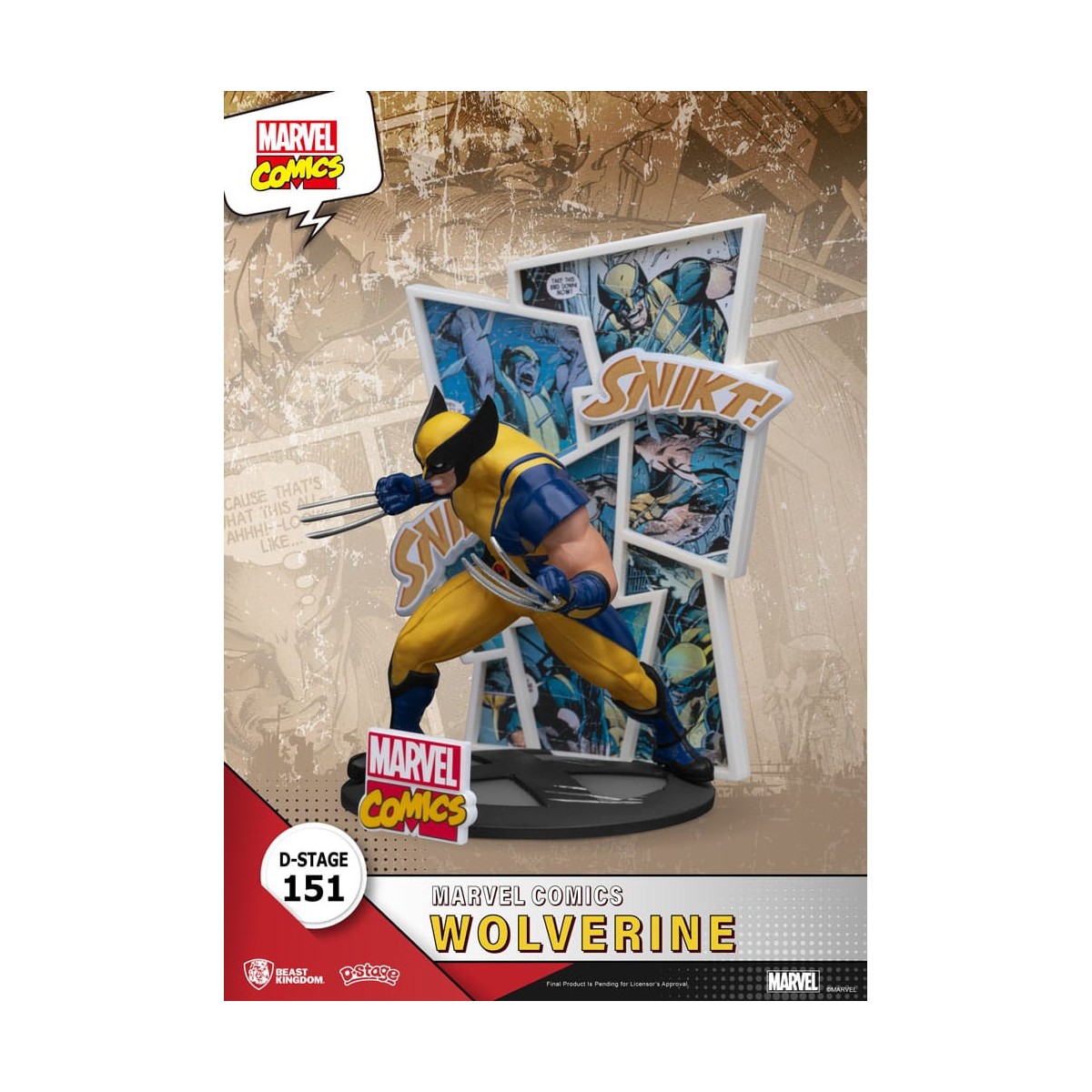 Diorama PVC di Beast Kingdom Marvel Comics - Wolverine D-Stage