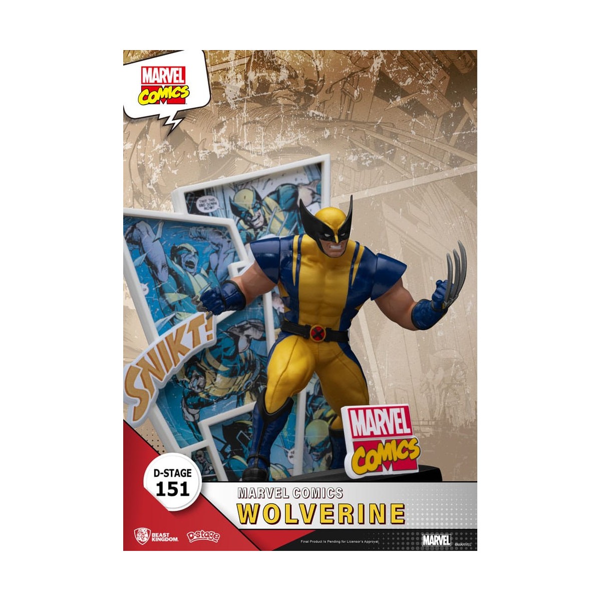 Diorama PVC di Beast Kingdom Marvel Comics - Wolverine D-Stage