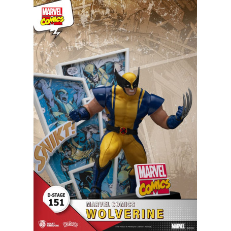 Diorama PVC di Beast Kingdom Marvel Comics - Wolverine D-Stage