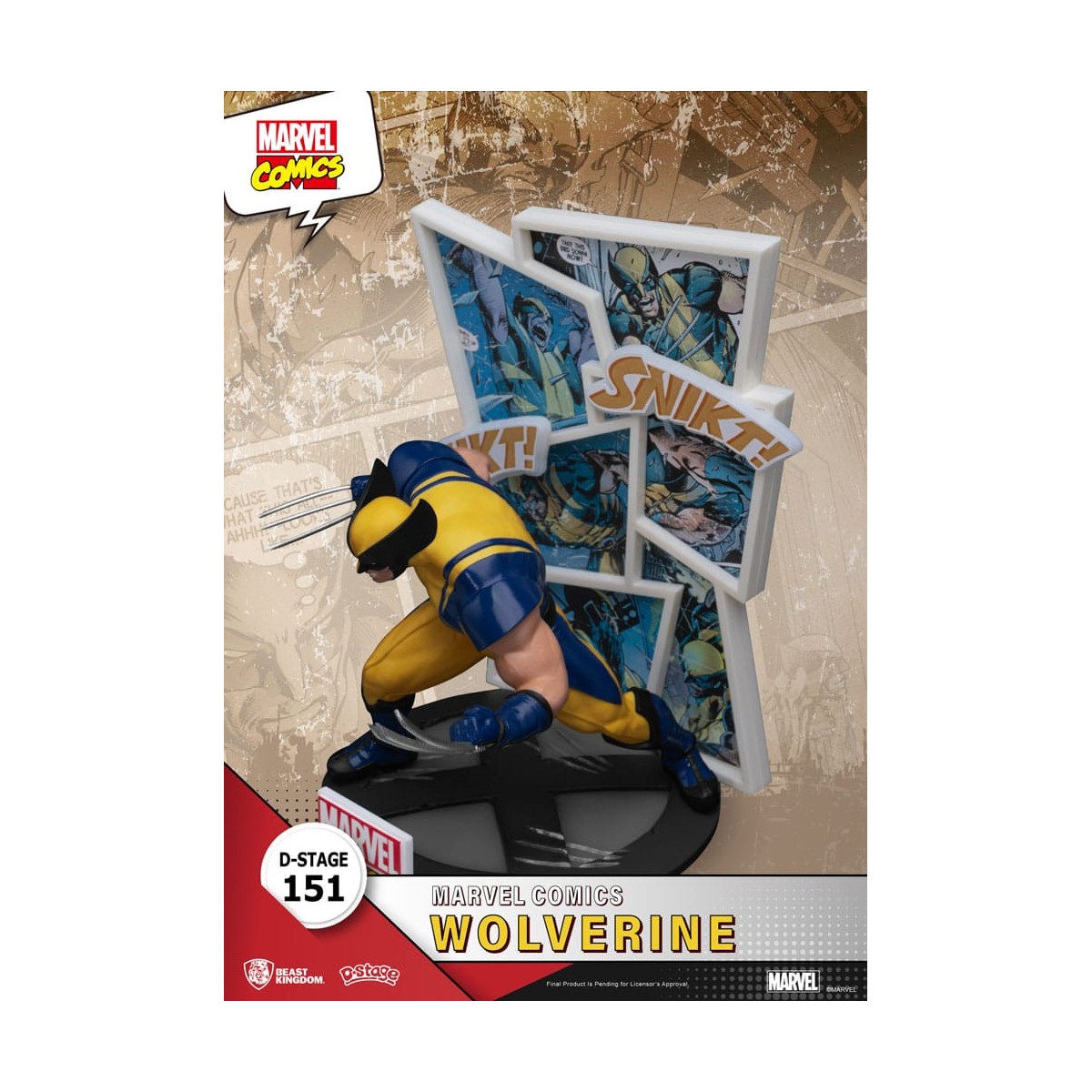 Diorama PVC di Beast Kingdom Marvel Comics - Wolverine D-Stage