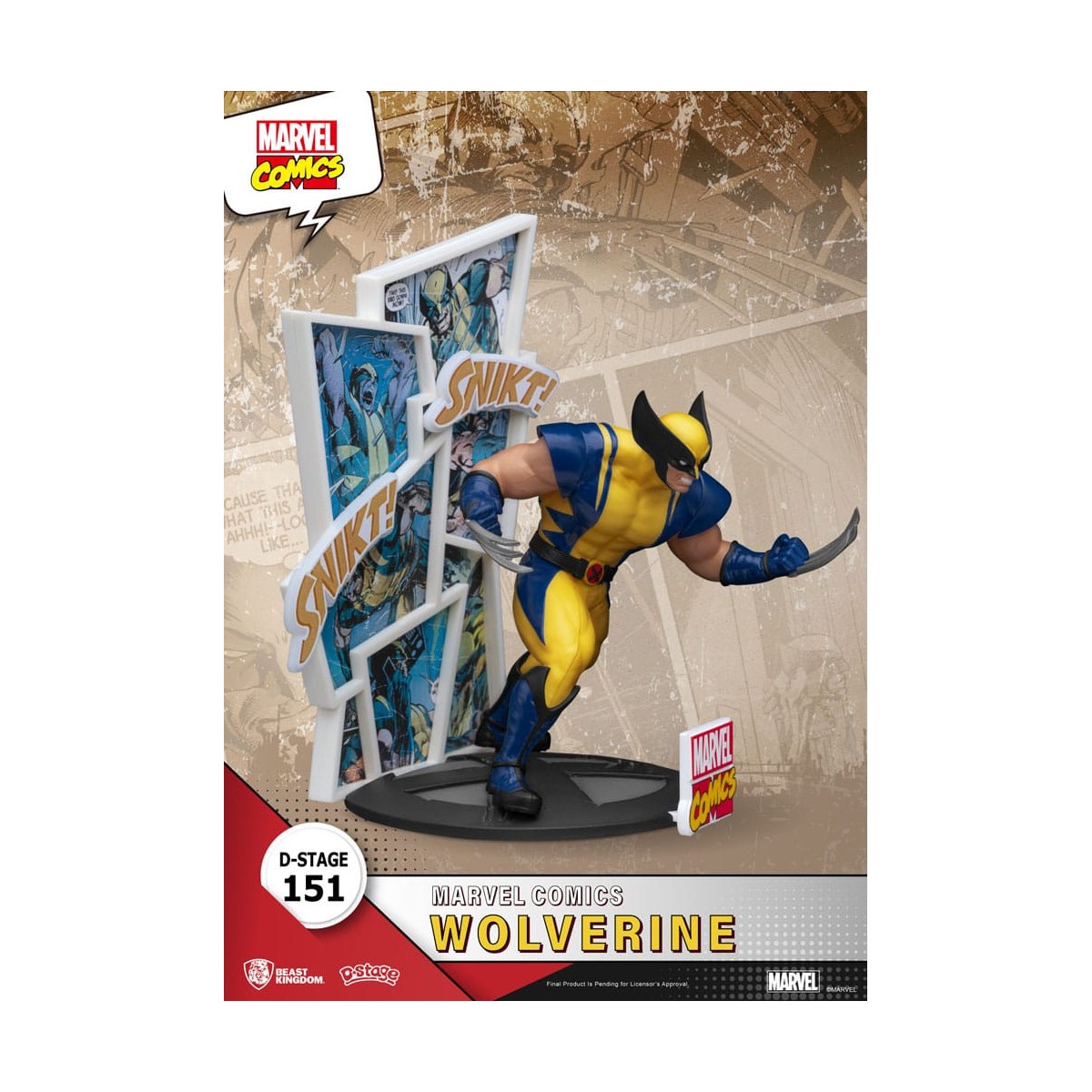 Diorama PVC di Beast Kingdom Marvel Comics - Wolverine D-Stage