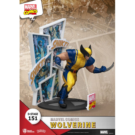 Diorama PVC di Beast Kingdom Marvel Comics - Wolverine D-Stage