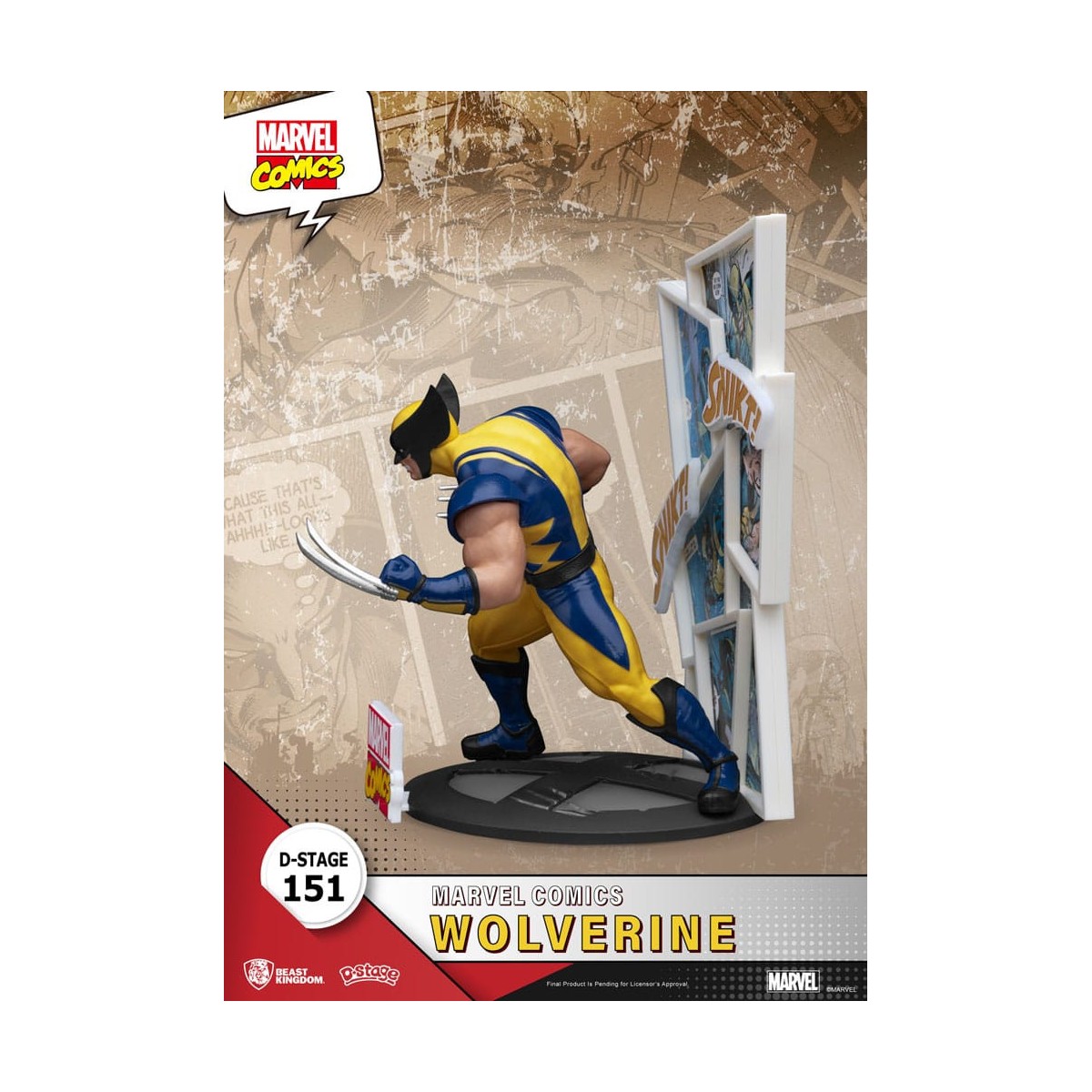 Diorama PVC di Beast Kingdom Marvel Comics - Wolverine D-Stage