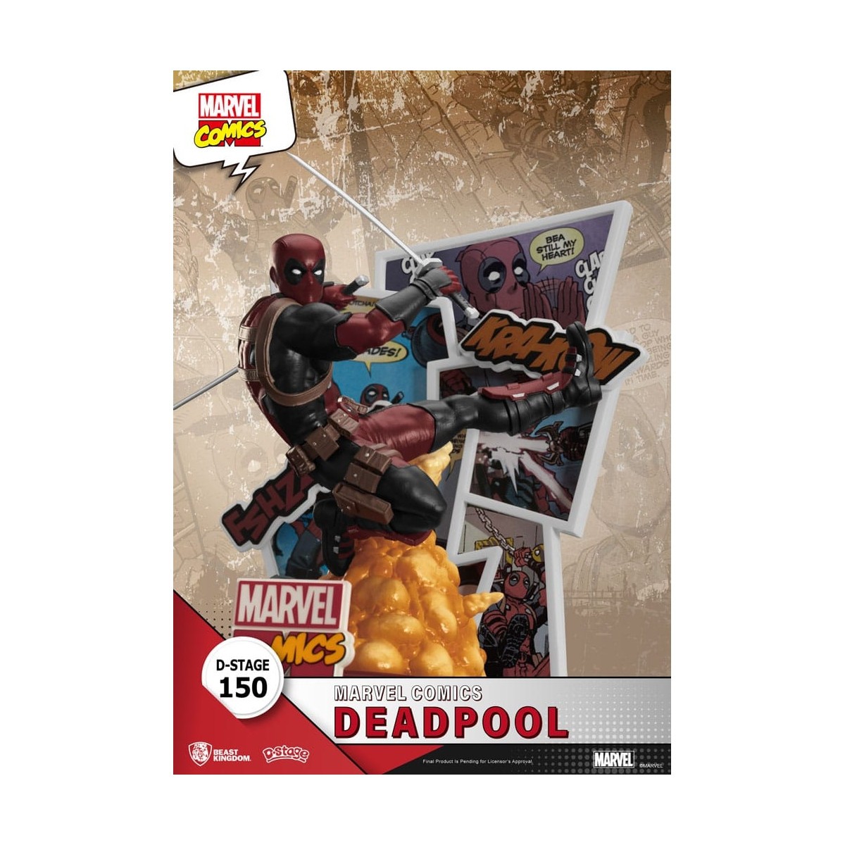 Diorama PVC di Beast Kingdom Marvel Comics - Deadpool D-Stage