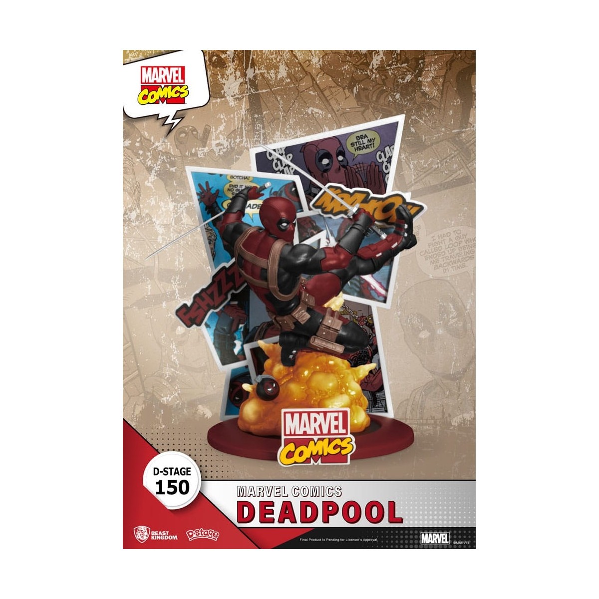 Diorama PVC di Beast Kingdom Marvel Comics - Deadpool D-Stage