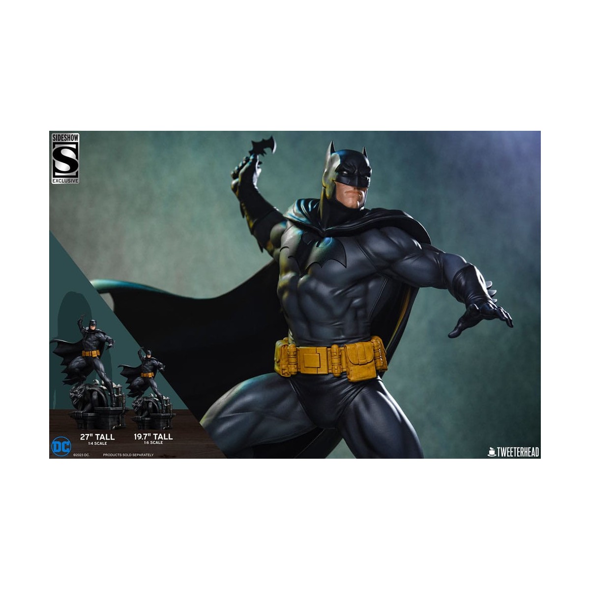 Tweeterhead Sideshow - statuetta DC Comics: Batman (edizione nera e grigia) 1/4