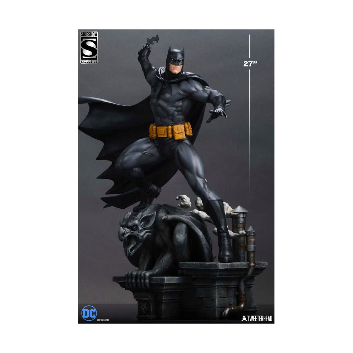 Tweeterhead Sideshow - statuetta DC Comics: Batman (edizione nera e grigia) 1/4