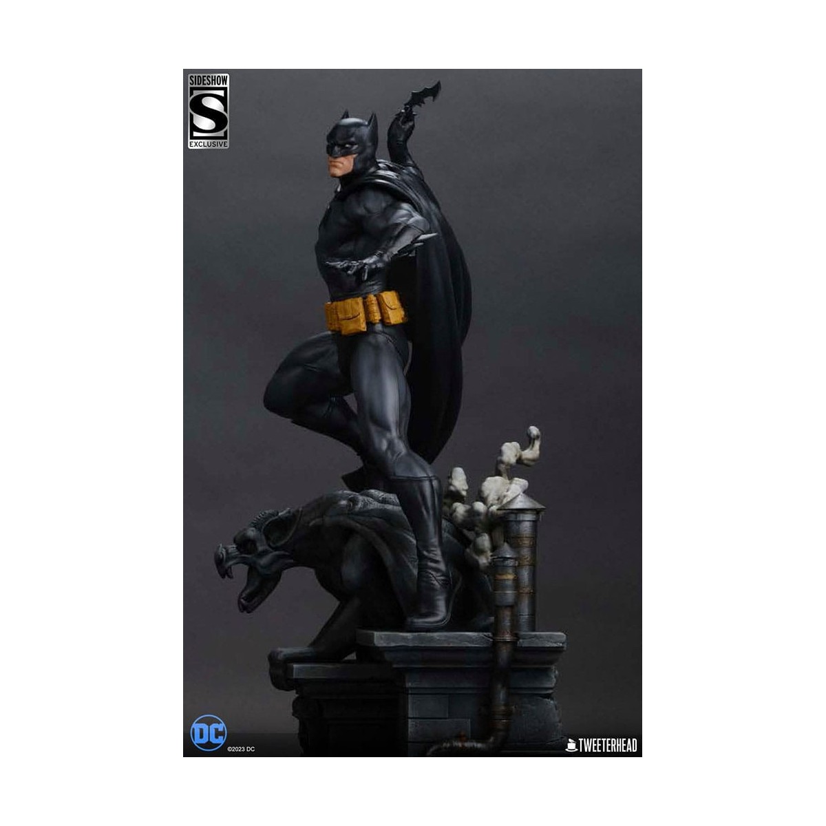 Tweeterhead Sideshow - statuetta DC Comics: Batman (edizione nera e grigia) 1/4