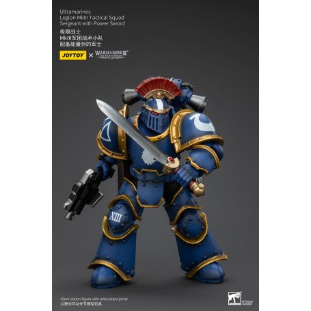JoyToy - Ultramarines - Sergente della squadra tattica della Legione MKIII con spada di potere 1/18 - L'Eresia di Horus