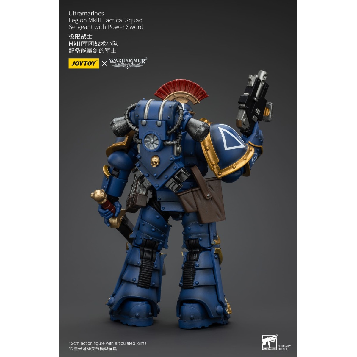 JoyToy - Ultramarines - Sergente della squadra tattica della Legione MKIII con spada di potere 1/18 - L'Eresia di Horus