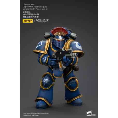 JoyToy - Ultramarines - Sergente della squadra tattica della Legione MKIII con spada di potere 1/18 - L'Eresia di Horus