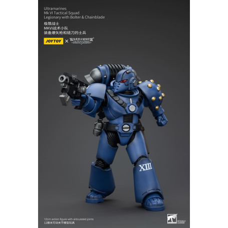 JoyToy - Ultramarines - Legione MKVI Squadra Tattica Legionaria con Bolter e Chainblade 1/18 - L'Eresia di Horus