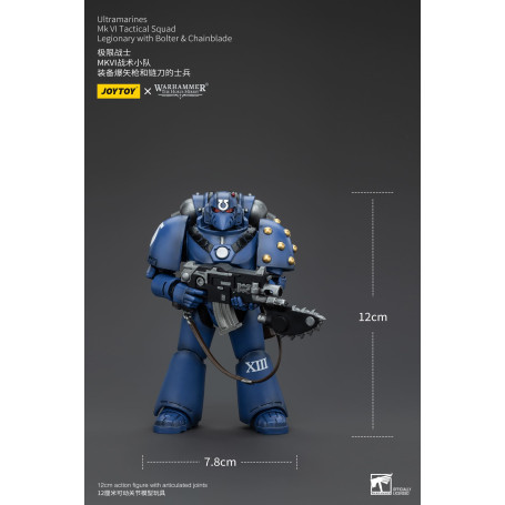 JoyToy - Ultramarines - Legione MKVI Squadra Tattica Legionaria con Bolter e Chainblade 1/18 - L'Eresia di Horus