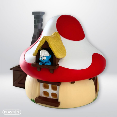 Plastoy - I Puffi - Salvadanaio della Casa dei Funghi