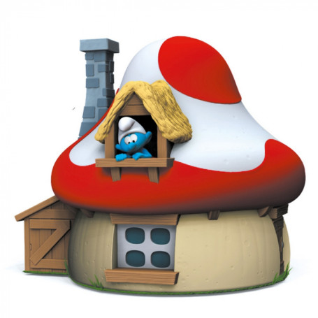 Plastoy - I Puffi - Salvadanaio della Casa dei Funghi