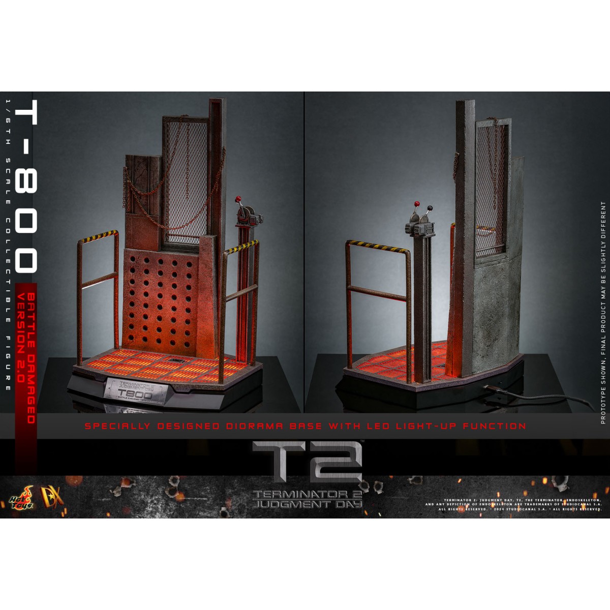 Hot Toys - Terminator 2: Il giorno del giudizio MMS 1/6 - T-800 danneggiato dalla battaglia V2.0