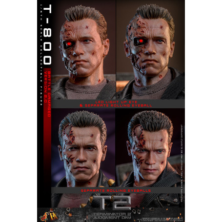 Hot Toys - Terminator 2: Il giorno del giudizio MMS 1/6 - T-800 danneggiato dalla battaglia V2.0