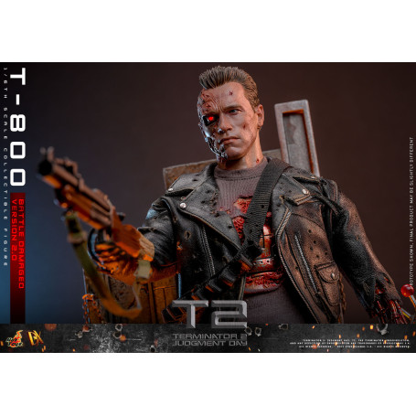 Hot Toys - Terminator 2: Il giorno del giudizio MMS 1/6 - T-800 danneggiato dalla battaglia V2.0