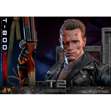 Hot Toys - Terminator 2: Il giorno del giudizio MMS 1/6 - T-800 danneggiato dalla battaglia V2.0