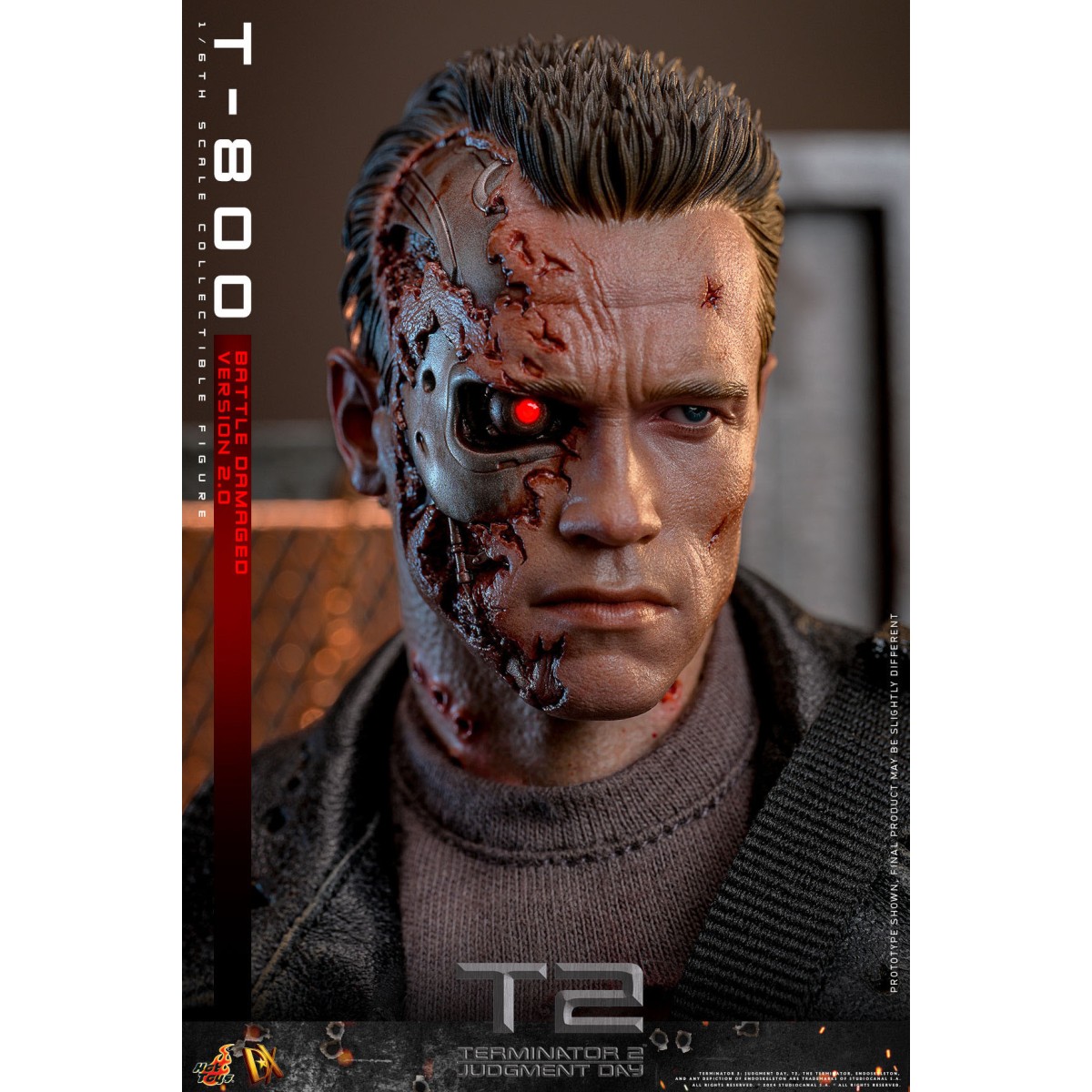 Hot Toys - Terminator 2: Il giorno del giudizio MMS 1/6 - T-800 danneggiato dalla battaglia V2.0