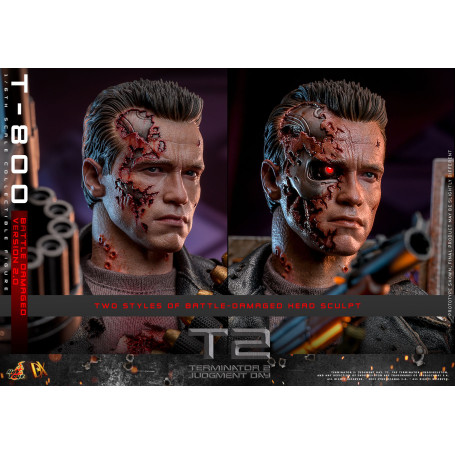 Hot Toys - Terminator 2: Il giorno del giudizio MMS 1/6 - T-800 danneggiato dalla battaglia V2.0