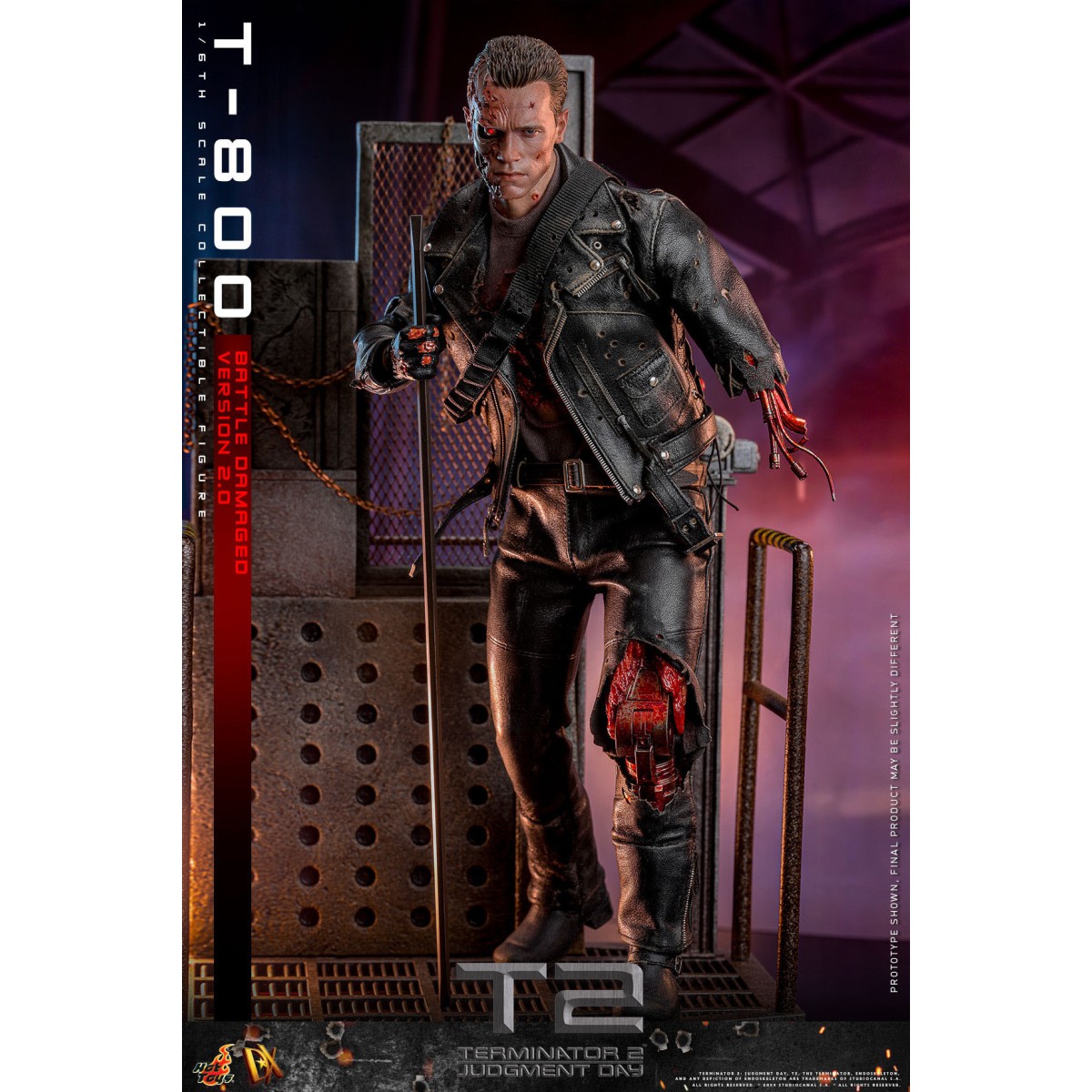 Hot Toys - Terminator 2: Il giorno del giudizio MMS 1/6 - T-800 danneggiato dalla battaglia V2.0