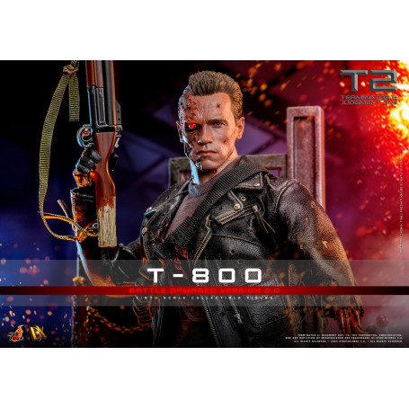 Hot Toys - Terminator 2: Il giorno del giudizio MMS 1/6 - T-800 danneggiato dalla battaglia V2.0