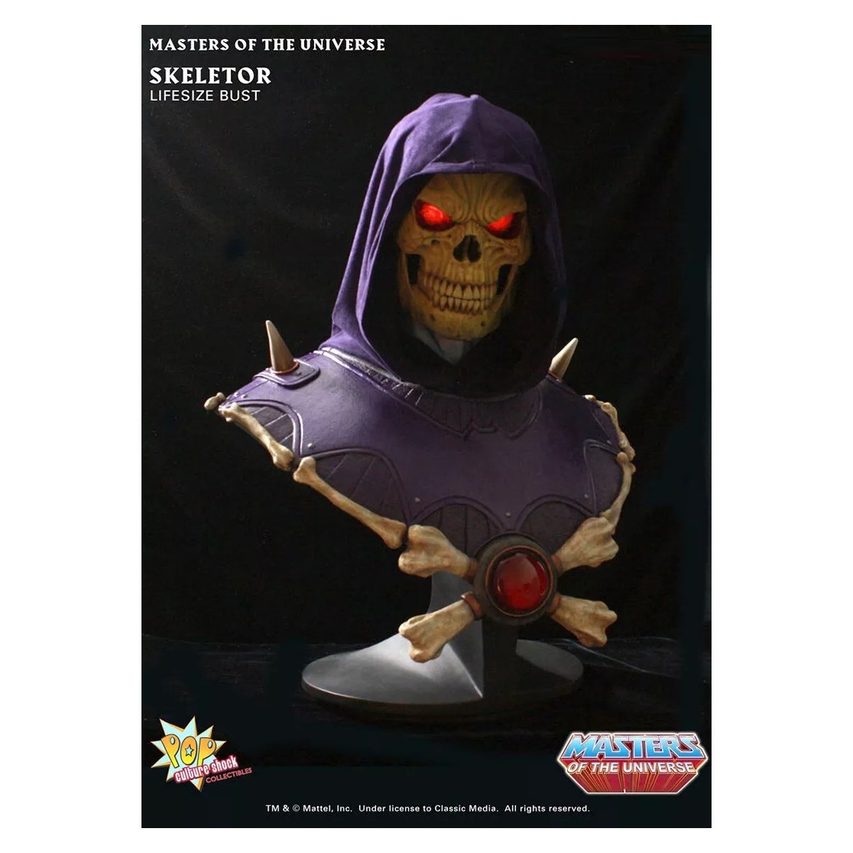 PCS - Masters of the Universe - Busto Lifesize Skeletor esclusivo con occhi luminosi - Vendita al dettaglio